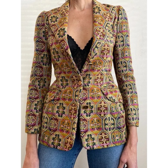 vintage 1970's Tapestry blazer. Xs/s - Picture 5 of 7